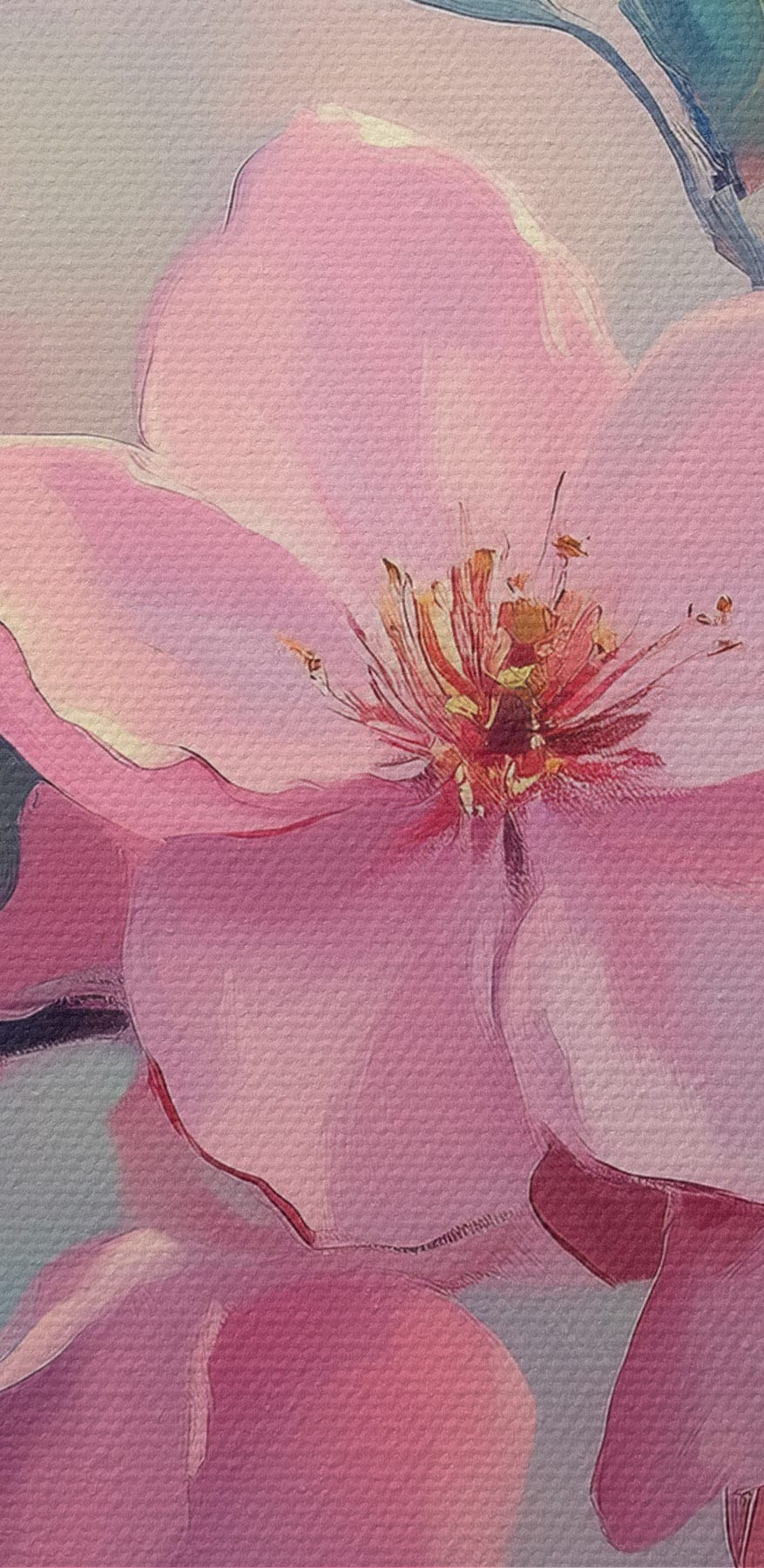 Zarte Blüten in sanften Pastelltönen