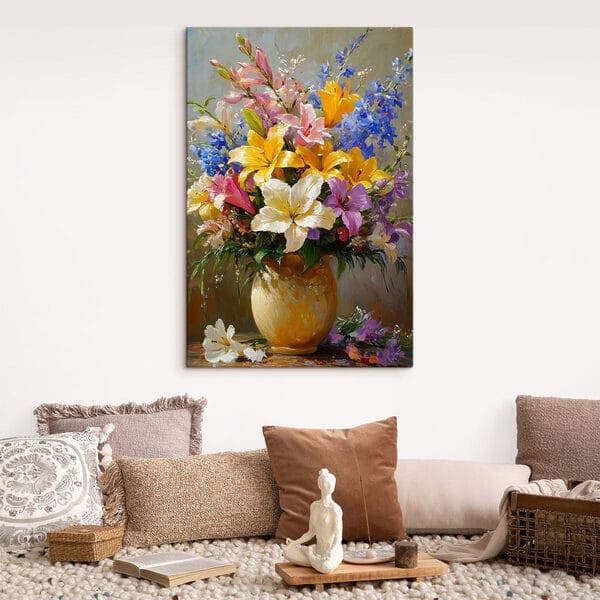 Gemälde von Blumen in einer Vase Gemälde von Blumen in einer Vase
