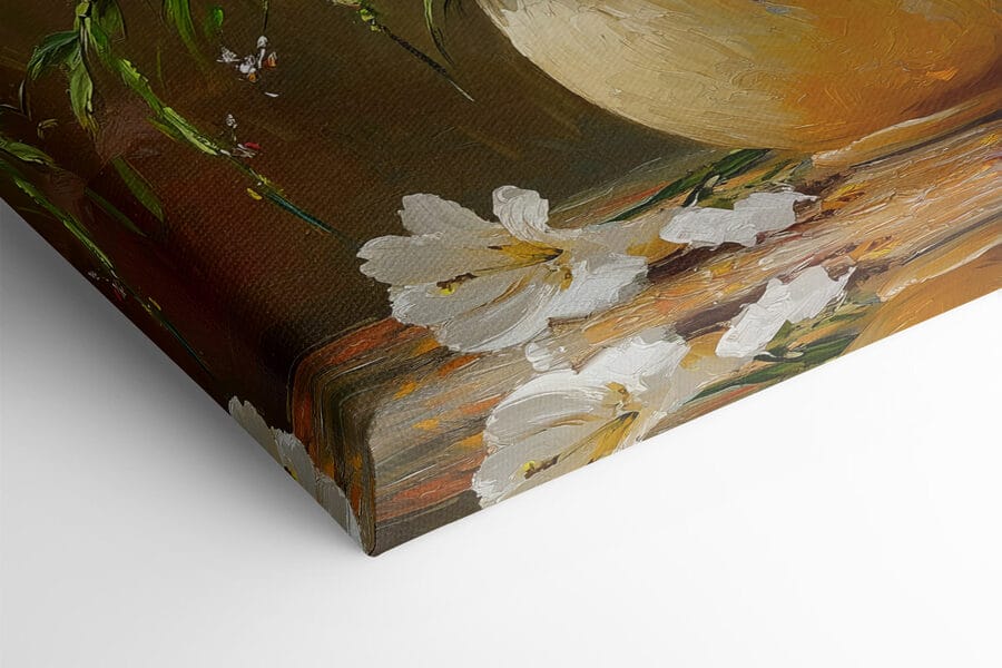 Gemälde von Blumen in einer Vase