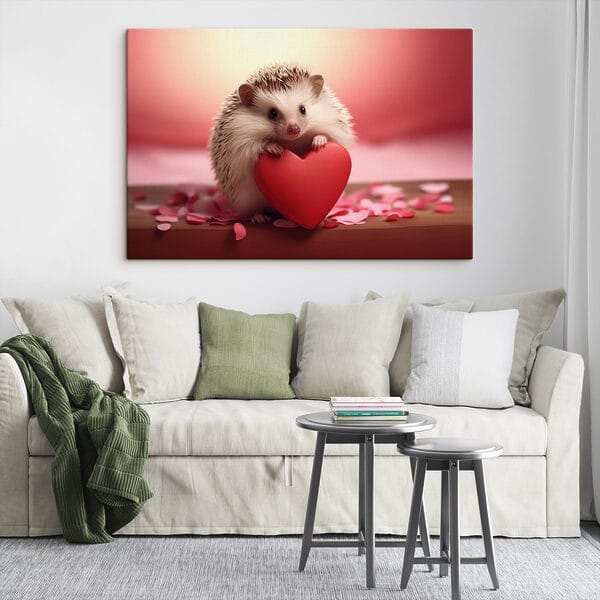 Igel hält ein Herz Igel hält ein Herz