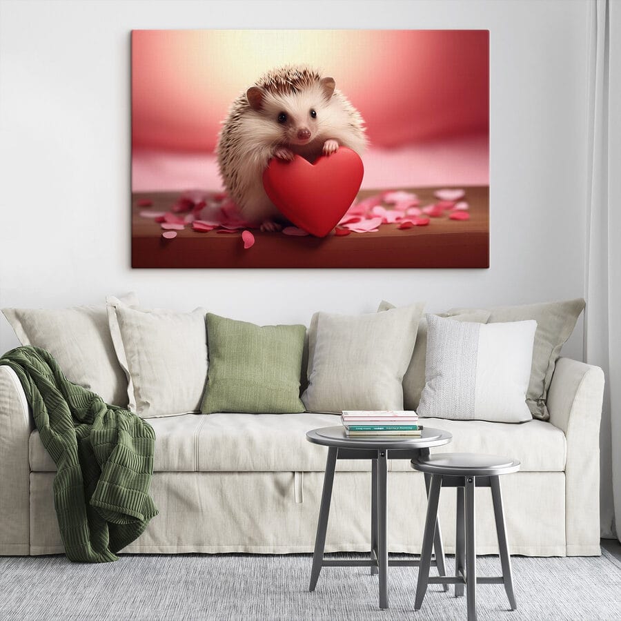 Igel hält ein Herz Igel hält ein Herz