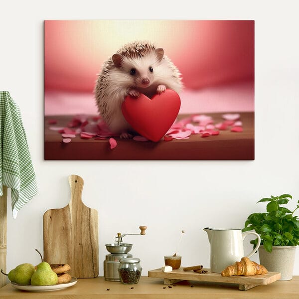 Igel hält ein Herz Igel hält ein Herz