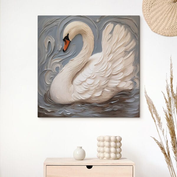 Weißer Schwan mit schwarzem Schnabel Weißer Schwan mit schwarzem Schnabel