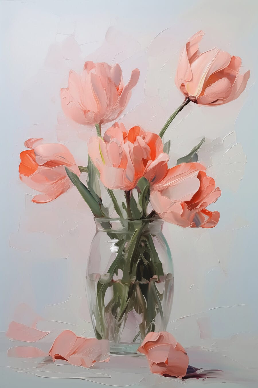 Vase mit rosa Blumen