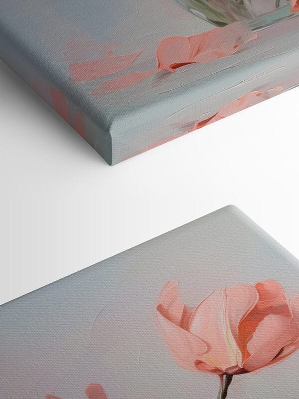 Vase mit rosa Blumen Vase mit rosa Blumen