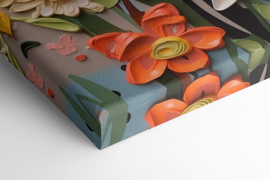 Wandkunst aus Blumen