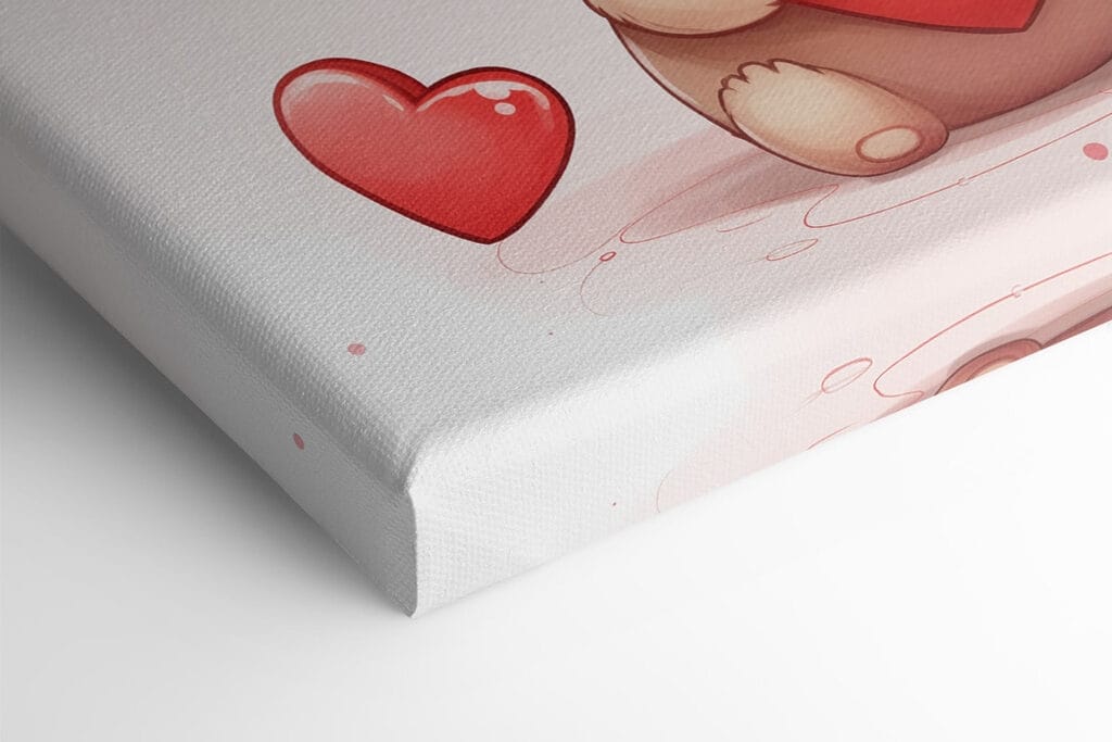 Two cartoon bears holding a heart Two cartoon bears holding a heart