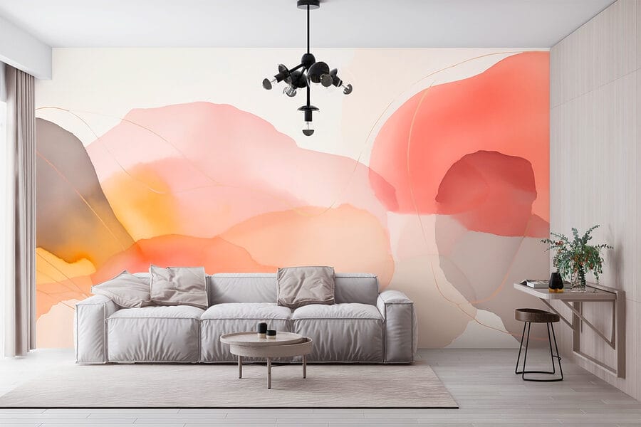 Sanfte Farbtöne verschmelzen mit fließendem Design