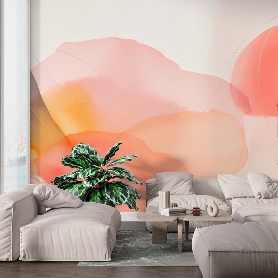 Sanfte Farbtöne verschmelzen mit fließendem Design