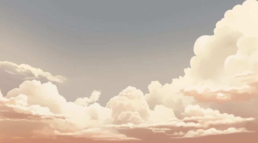 Bewölkter Himmel mit einer Sonne
