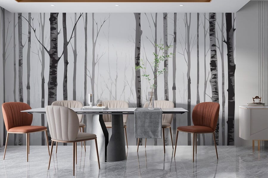 Gruppe von Bäumen in einem Wald