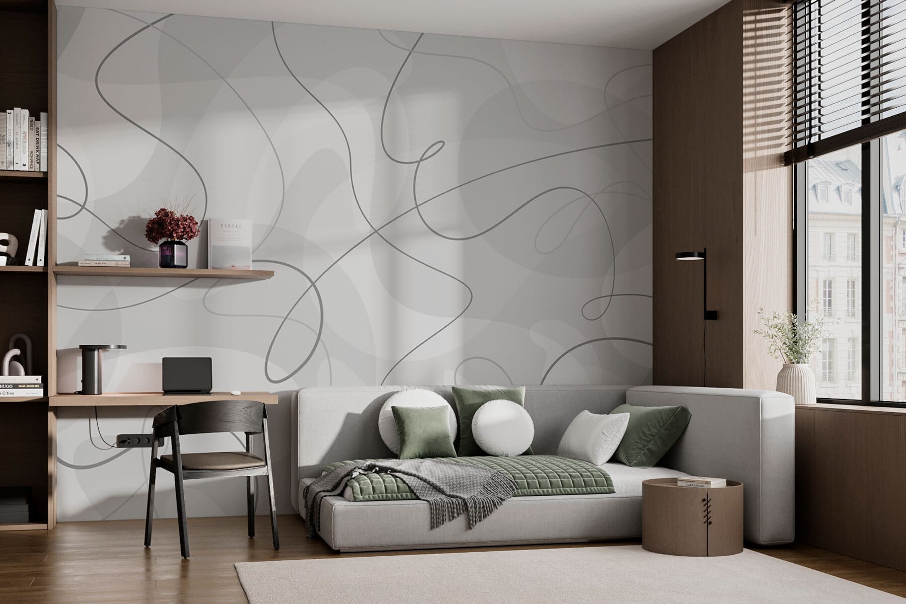 Grey and white background with lines Grey and white background with lines