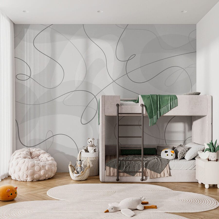 Grauer und weißer Hintergrund mit Linien