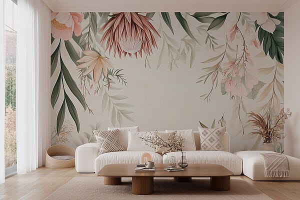 Florale Bordüre mit Blättern und Blumen w03019pig2r 600x400 - Florale Bordüre mit Blättern und Blumen - tegory