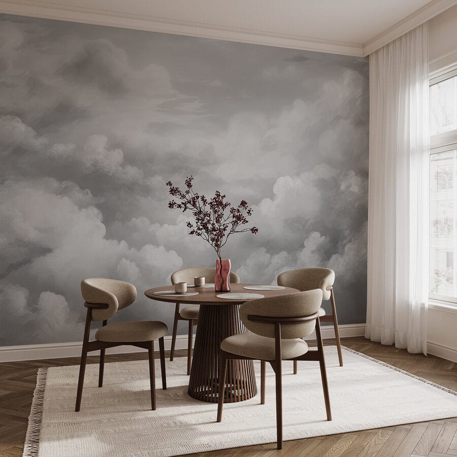 Graustufenaufnahme von Wolken