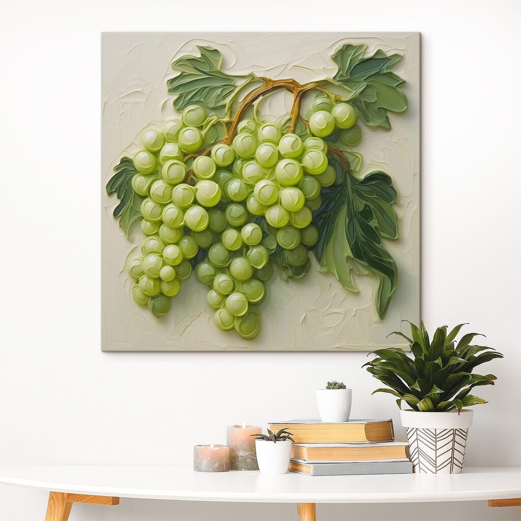 Painting of a bunch of grapes