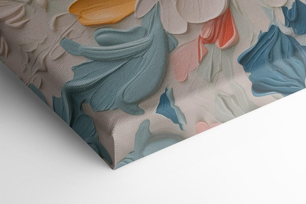 Vibrant floral artwork in bold colors