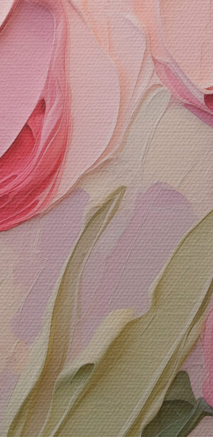 Gemälde mit rosa Blumen Gemälde mit rosa Blumen