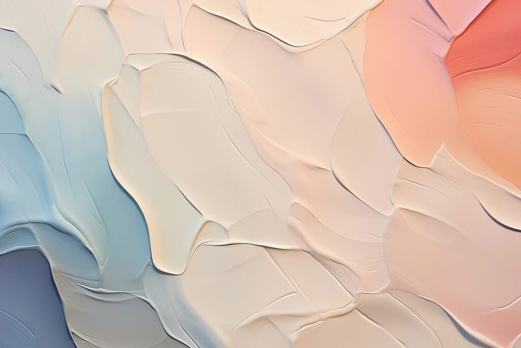 Textured layers in soft hues