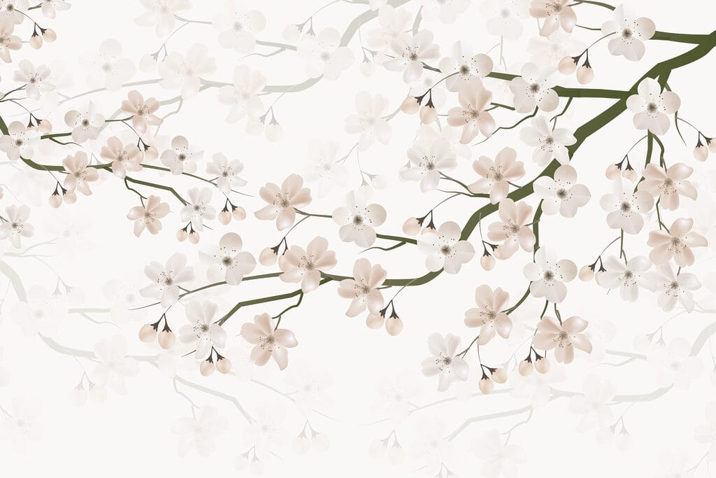 Weiße Blüten auf einem Zweig Weiße Blüten auf einem Zweig