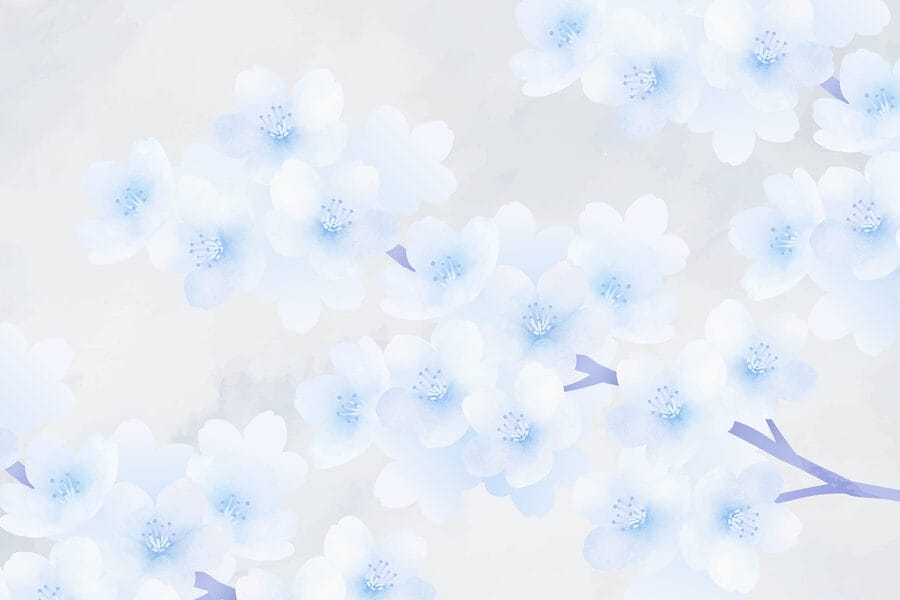 Zarte Blüten in sanften Farbtönen