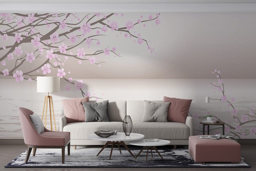 Baum mit rosa Blüten