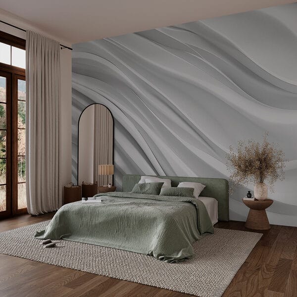 Weißer Hintergrund mit gewellten Linien Weißer Hintergrund mit gewellten Linien