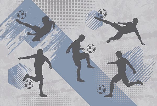 Group of men playing football