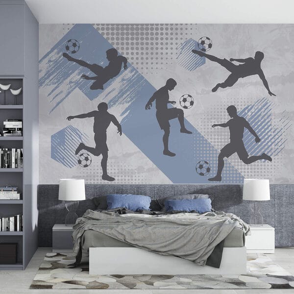 Group of men playing football