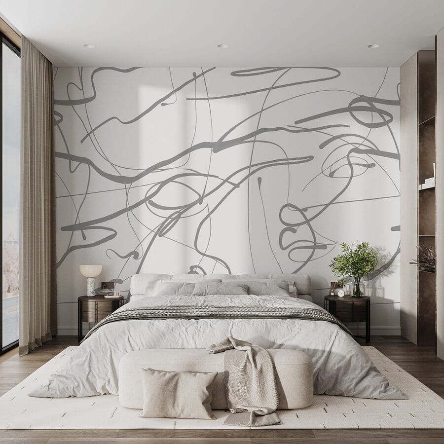 Weißer Hintergrund mit grauen Linien