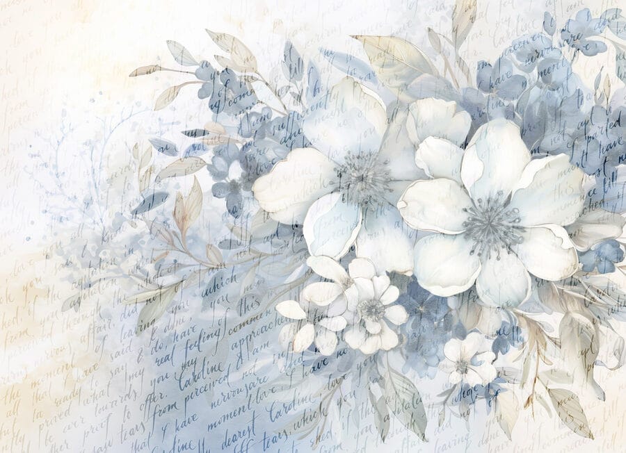 Malerei von Blumen und Blättern
