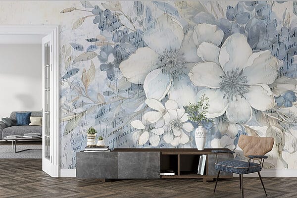 Malerei von Blumen und Blättern Malerei von Blumen und Blättern