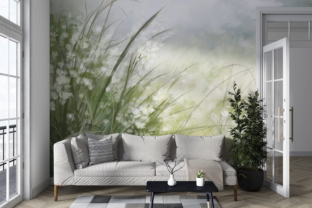 Painting of a field of grass