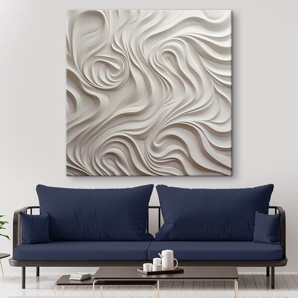 Weiße Wand mit gewellten Linien Weiße Wand mit gewellten Linien