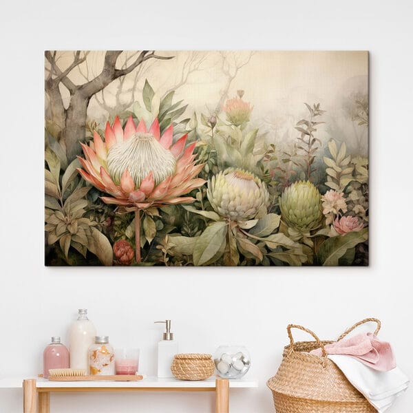 Malerei von Blumen und Blättern Malerei von Blumen und Blättern
