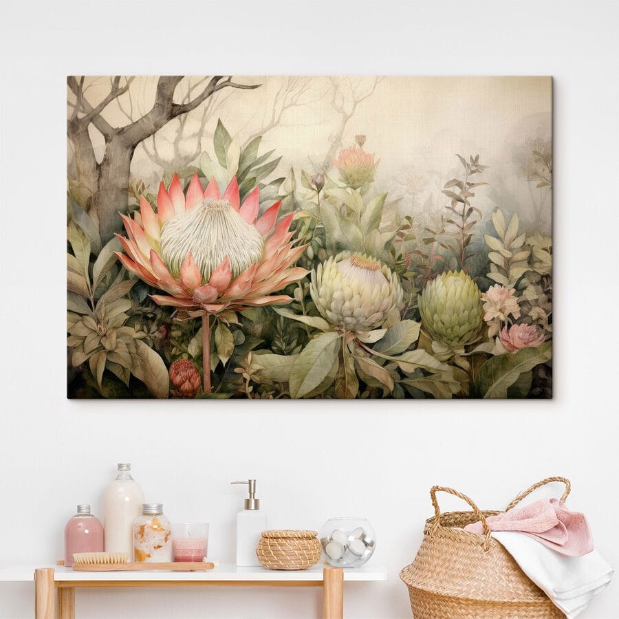 Malerei von Blumen und Blättern