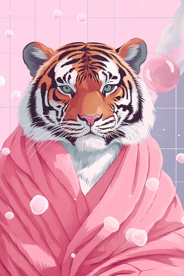 Tiger im rosa Gewand Tiger im rosa Gewand