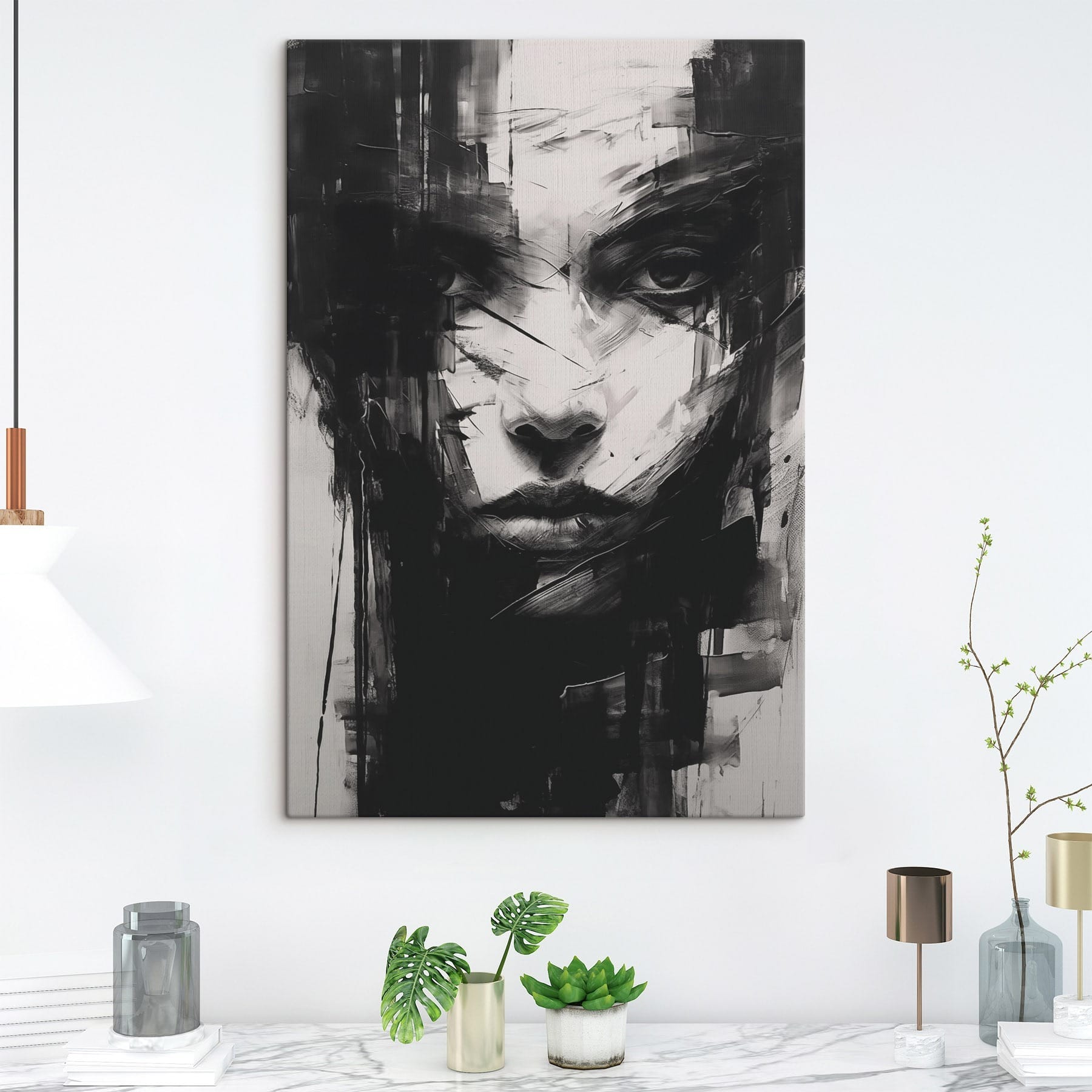 Painting of a woman's face