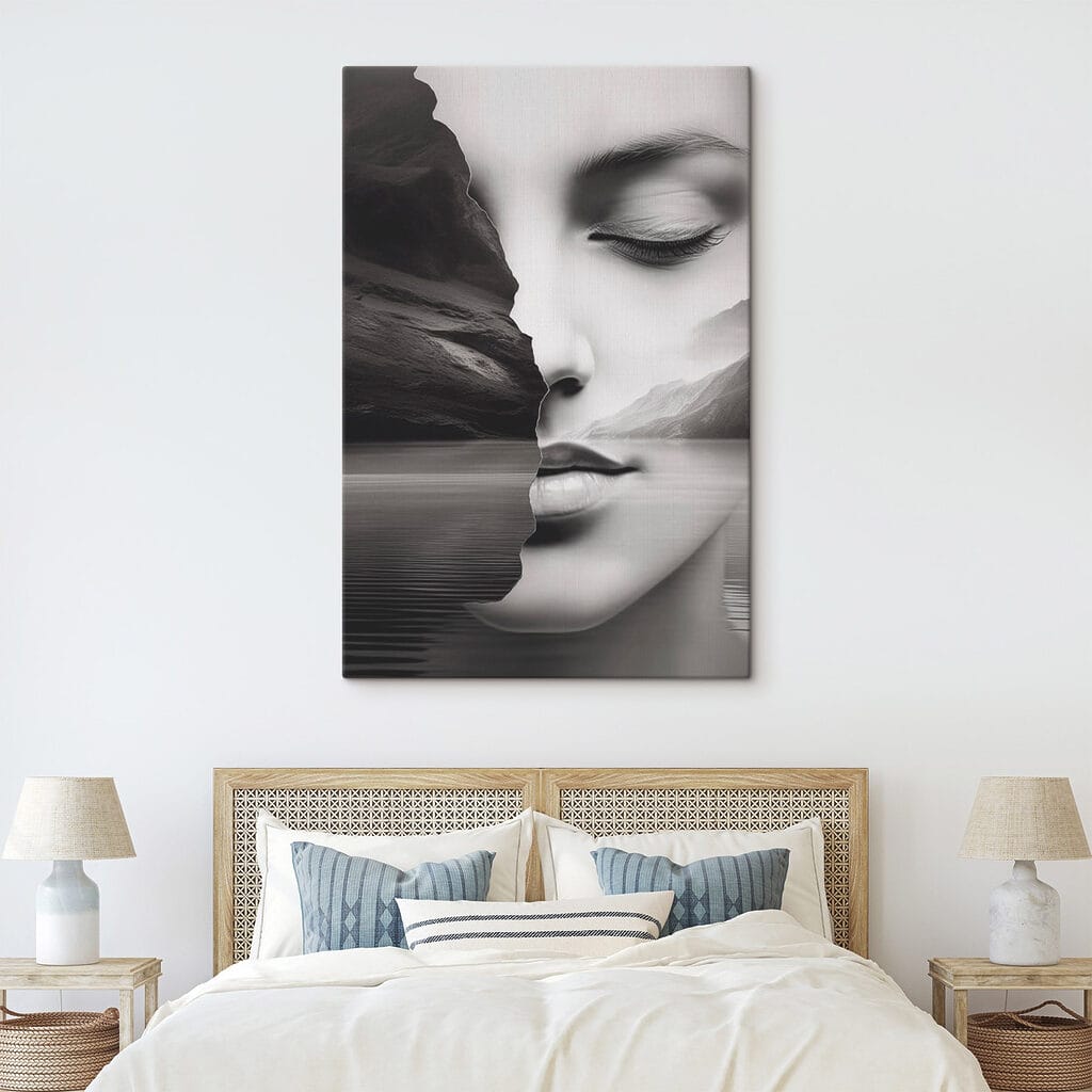 Woman's face and half of a face