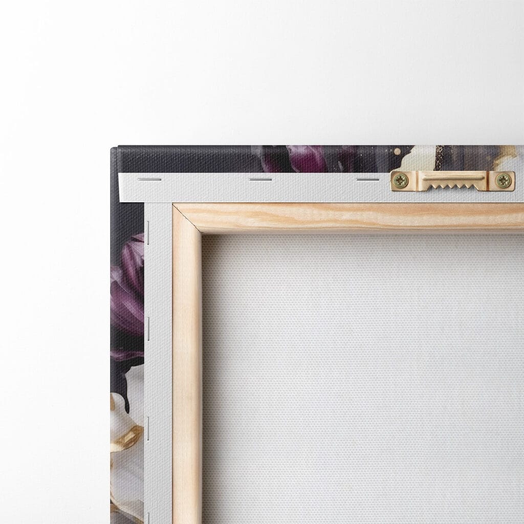 Painting of white and purple flowers