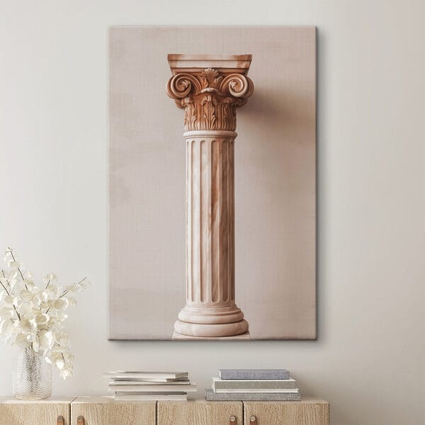 Säule mit einer dekorativen Säule Säule mit einer dekorativen Säule