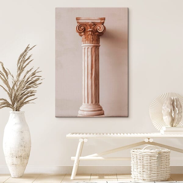 Säule mit einer dekorativen Säule Säule mit einer dekorativen Säule