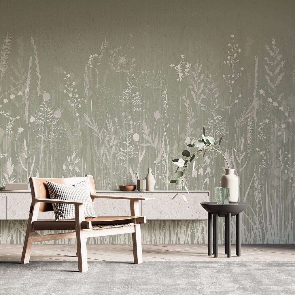 Field of grass and flowers