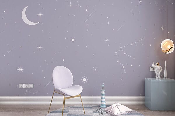Mond und Sterne am Himmel Mond und Sterne am Himmel