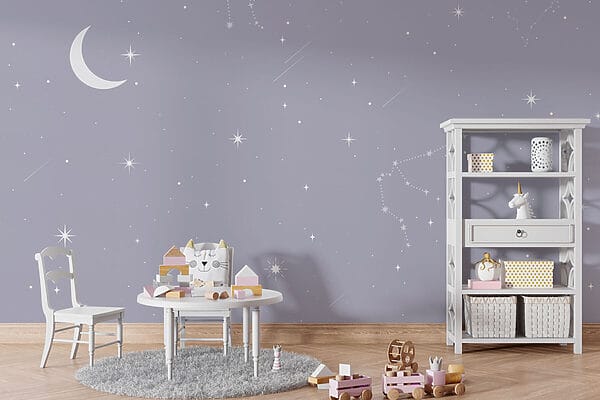 Mond und Sterne am Himmel Mond und Sterne am Himmel