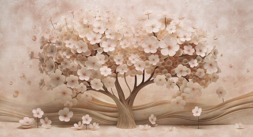 Baum aus Papierblumen Baum aus Papierblumen