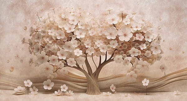 Baum aus Papierblumen Baum aus Papierblumen