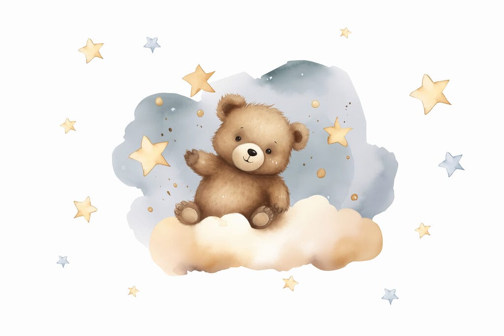 Teddybär auf einer Wolke Teddybär auf einer Wolke
