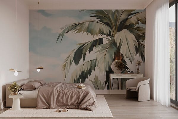 Palme mit einer Frucht darauf Palme mit einer Frucht darauf