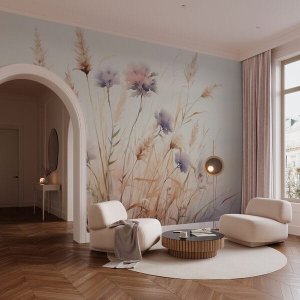 Malerei von Blumen und Gras Malerei von Blumen und Gras